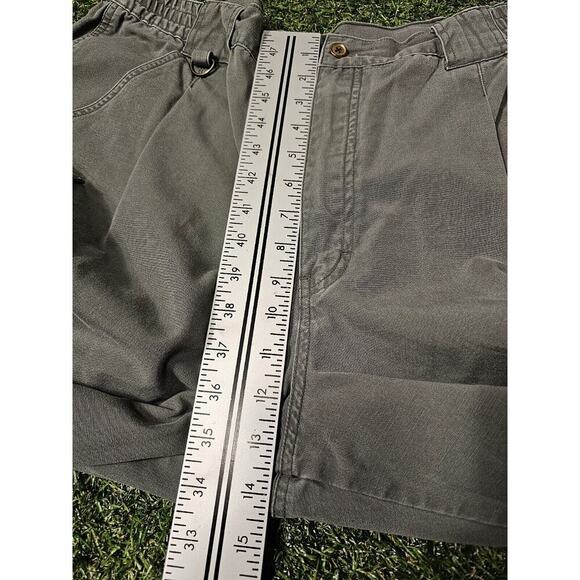 Cabela’s Trail Hiker Cargo Pants Men’s 40 Green Pockets Elastic Waist Canvas - Picture 7 of 8